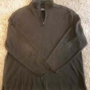 🇺🇸 Joseph Abboud Brown Pullover Sweater, Quarter Zipper, Size. XL